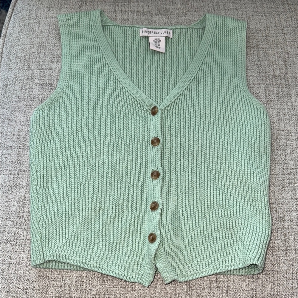 Sincerely Jules Green V-Neck Sweater